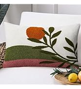 Adabana Boho Decorative Throw Pillow Cover 12x20 Inch Farmhouse Tufted Pillow Covers for Bed Couc...