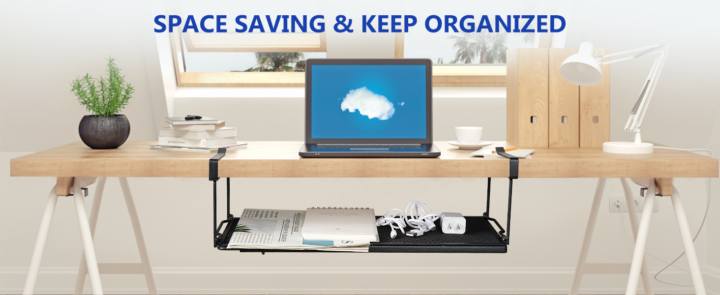 Augot Under Desk Cable Management Tray, 15" 37