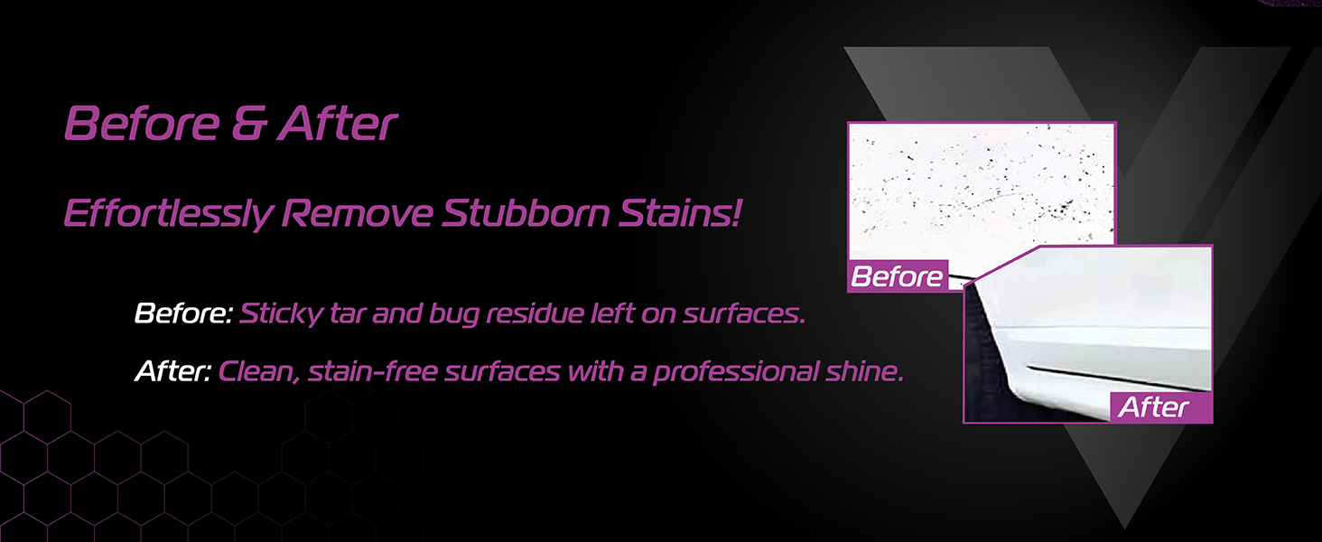 V Tar & Bug Stain Remover 500 Ml - Before - After