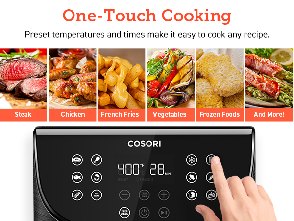CP168 AIR FRYER COSORI ONE TOUCH COOKING