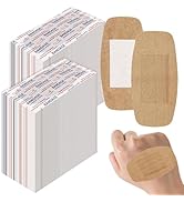 200 Pcs Large Bandages, 2 x 4 Inch Flexible Adhesive Bandages, Big Wound Care Fabric Bandages for...