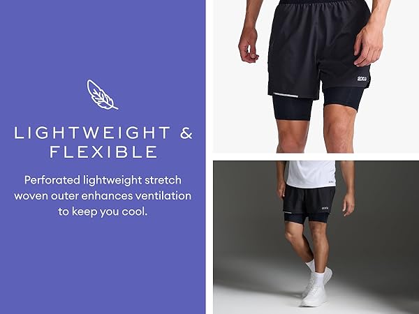 2XU Men's Aero 2-in-1 5 Inch Shorts - Powerful Muscle