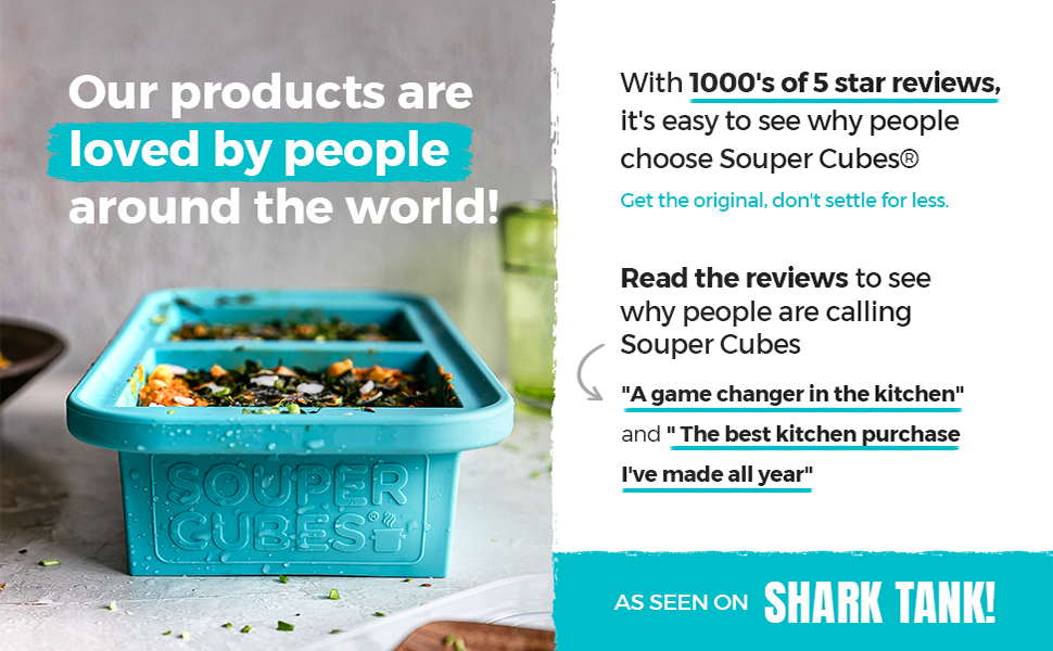 Souper Cubes 2Cup ExtraLarge Silicone Freezer Tray with