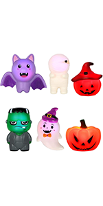 6 Pcs Halloween Light-up Bath Toys
