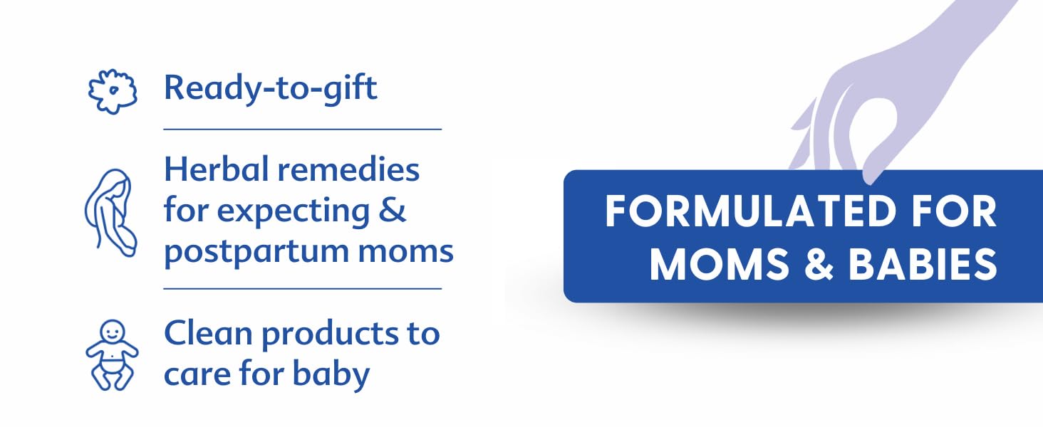 Ready-to-gift, Herbal remedies for expecting & postpartum moms, clean product for Baby