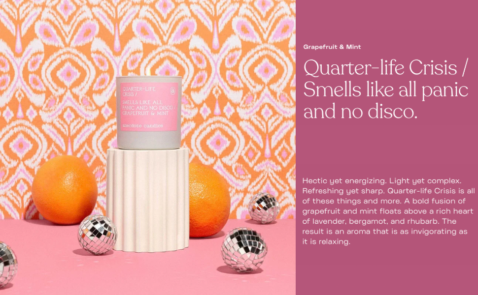 Anecdote Candles Zone' Coconut Soy Wax Candle Jar Premium Hand Poured