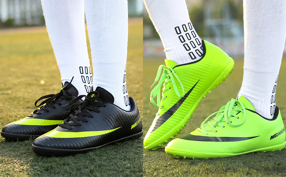 luluboy Men's Soccer Cleats Football Shoes NonSlip Spikes