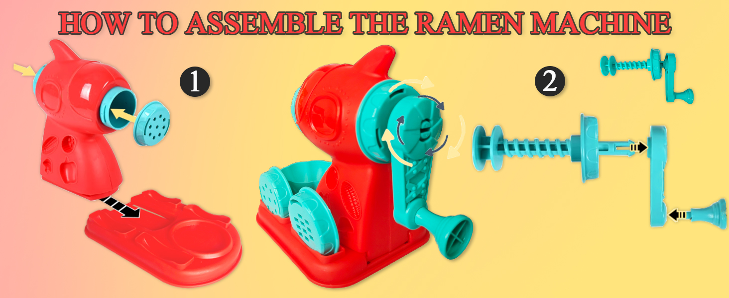 FOLLOW THE STEPS TO ASSEMBLE THE PASTA TOY