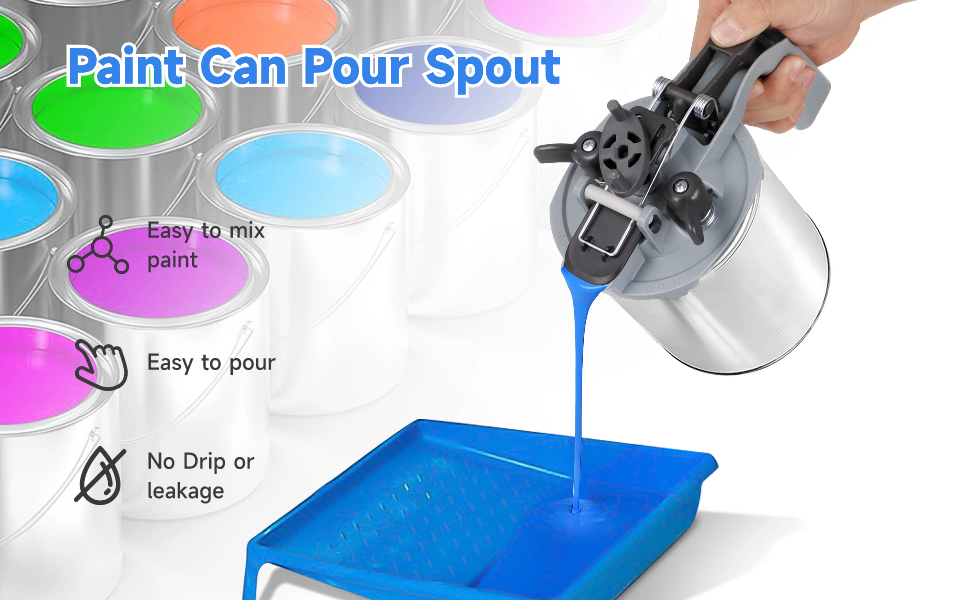 2Pcs 1L Paint Can Pouring Spouts with Stirring Blade, Anti