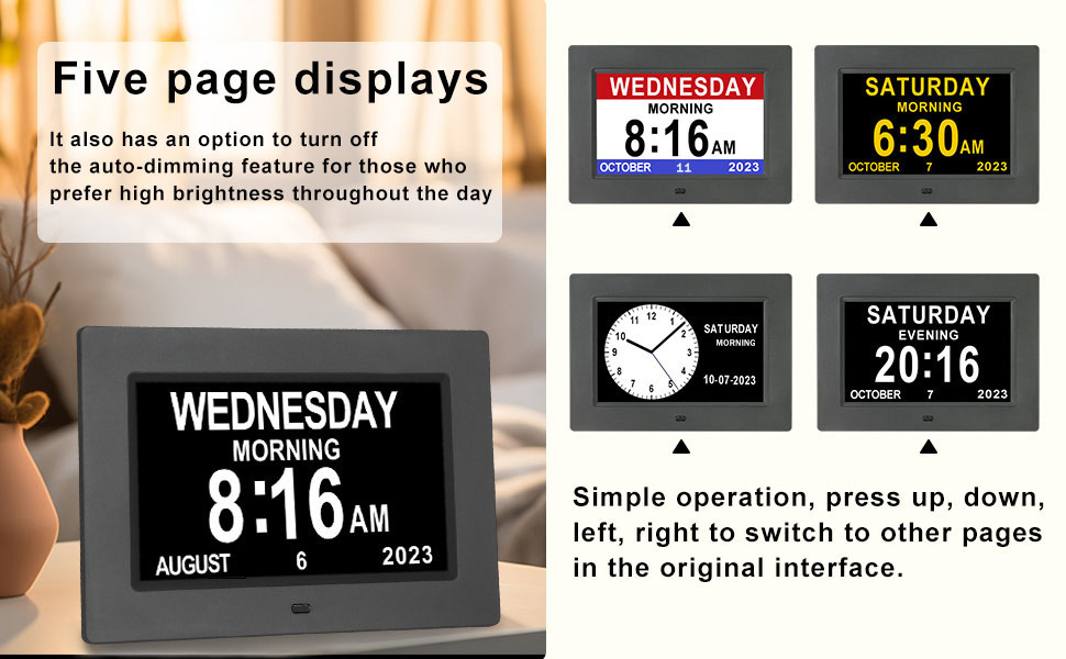 dementia products for elderl dementia clock digital clock with date and day of week
