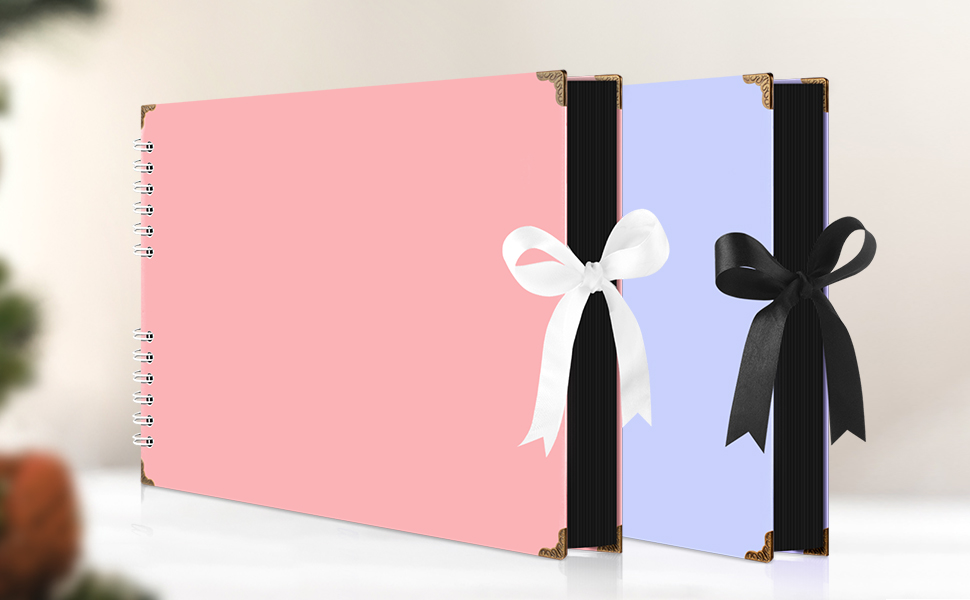 Pack of 2 Scrapbook Photo Album (11.6 x 8.3 inch) 40 Pages