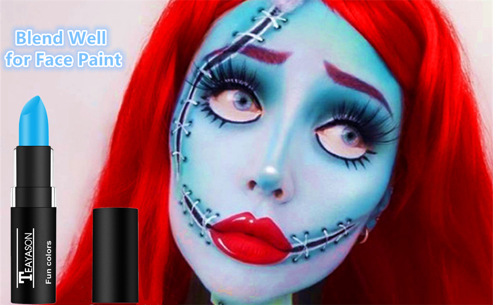 Blue face paint