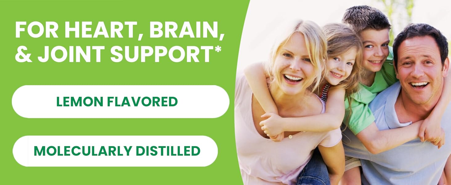 Heart brain and joint support molecularly distilled liquid 2400mg bottle high dose high quality