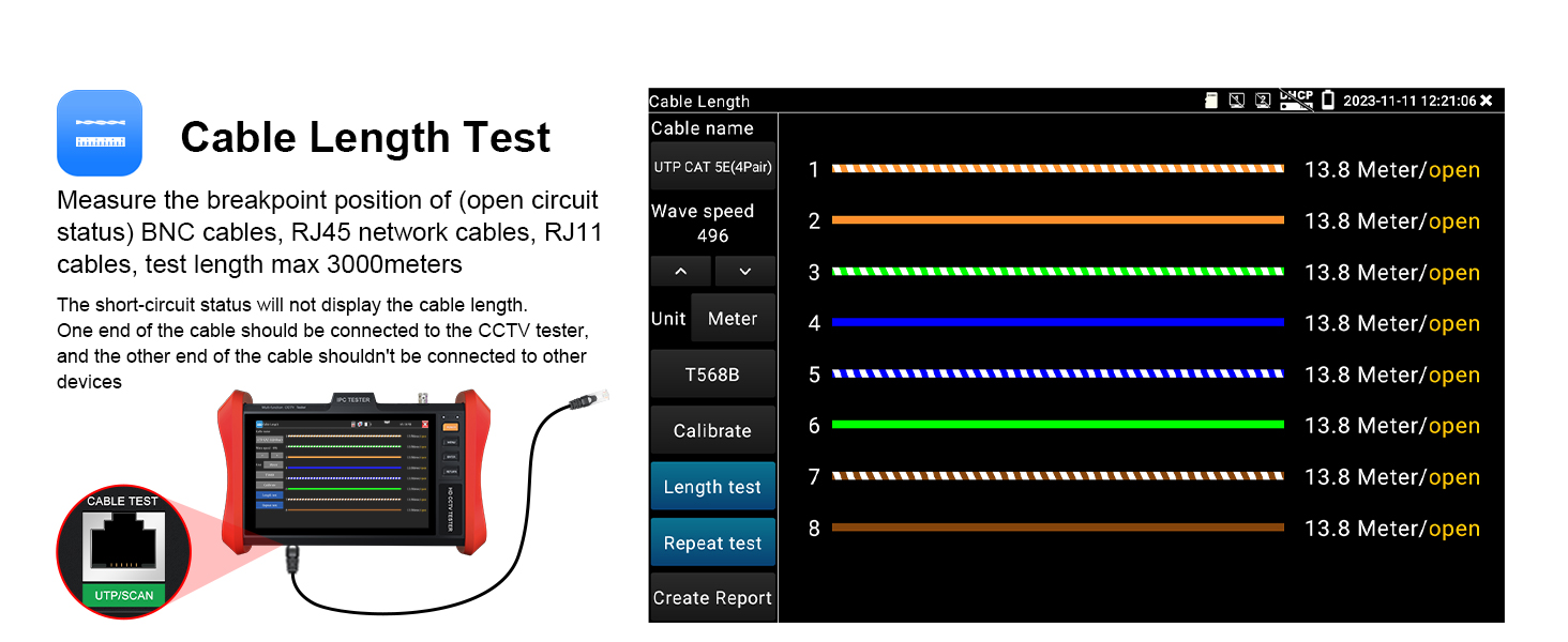 IP Camera Tester with POE CCTV tester IPC tester ip and analog camera tester