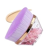 QiBusLeen 1PCS Kabuki Foundation Makeup Brush Multifunctional Face Powder Brush Flat Top Petal Sh...