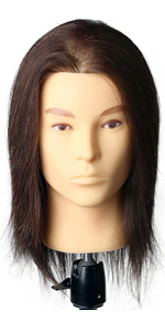Male Mannequin Head with Human Hair