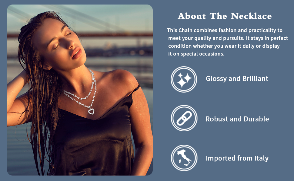 silver chain necklace for women