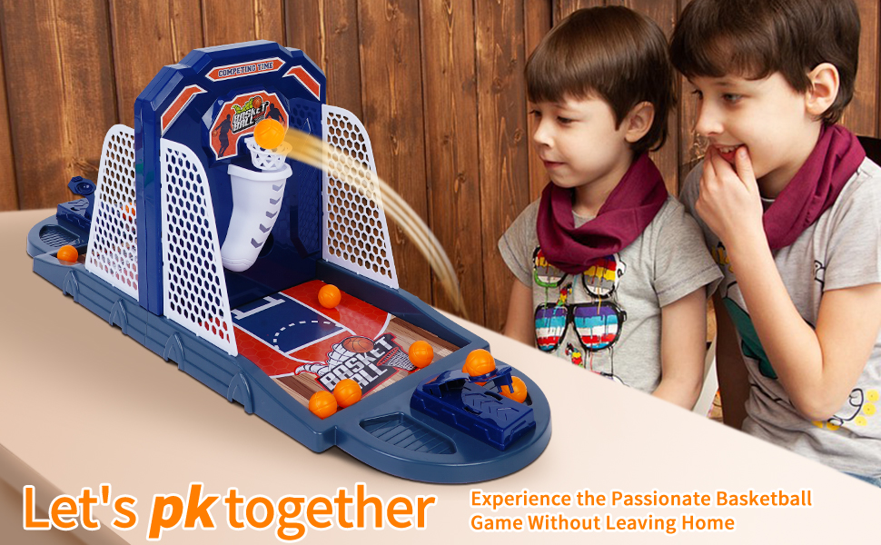 Basketball Shooting Game Toy The spring console could turn left and right to aim the hoop 