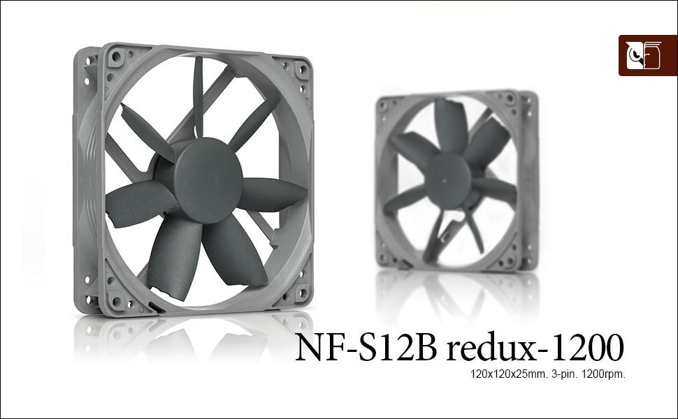 Noctua NFS12B redux1200, High Performance Cooling Fan, 3Pin, 1200 RPM (120mm, Grey) Amazon