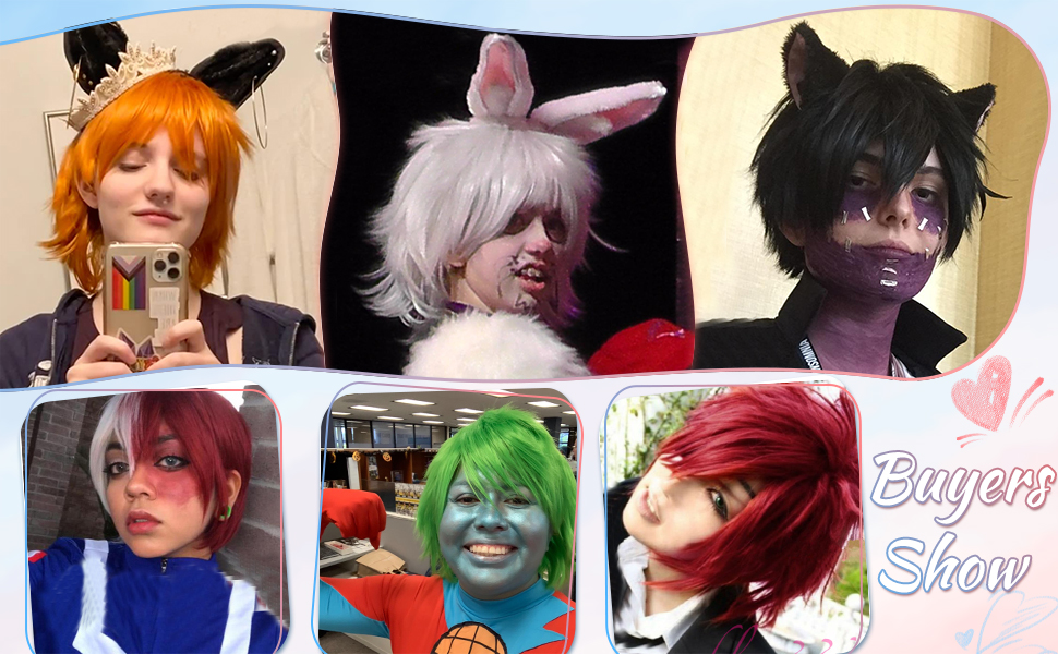 cosplay anime costume wig women men male wig