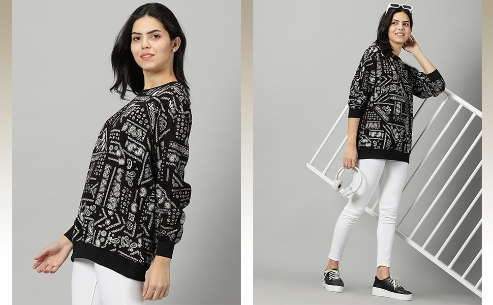 round neck women sweatshirt