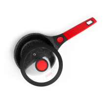 Panela Antiaderente; Panela de Cerâmica; Antiaderente em mármore; Zero óleo; Nada gruda; Molheira