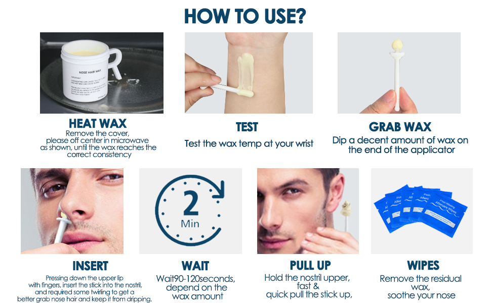 nose wax kit for women ear hair waxing kit nose hair wax kit ear hair removal for men nose waxingkit