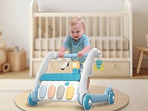 offering support and encouragement as they learn to walk