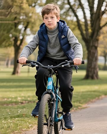 3 Pack Boys Sweatpants Fleece Cotton Athletic Pants Boys Joggers with Zipper Pockets Kids Youth Workout Sweat Pants Size 5-16 8 boys athletic pants