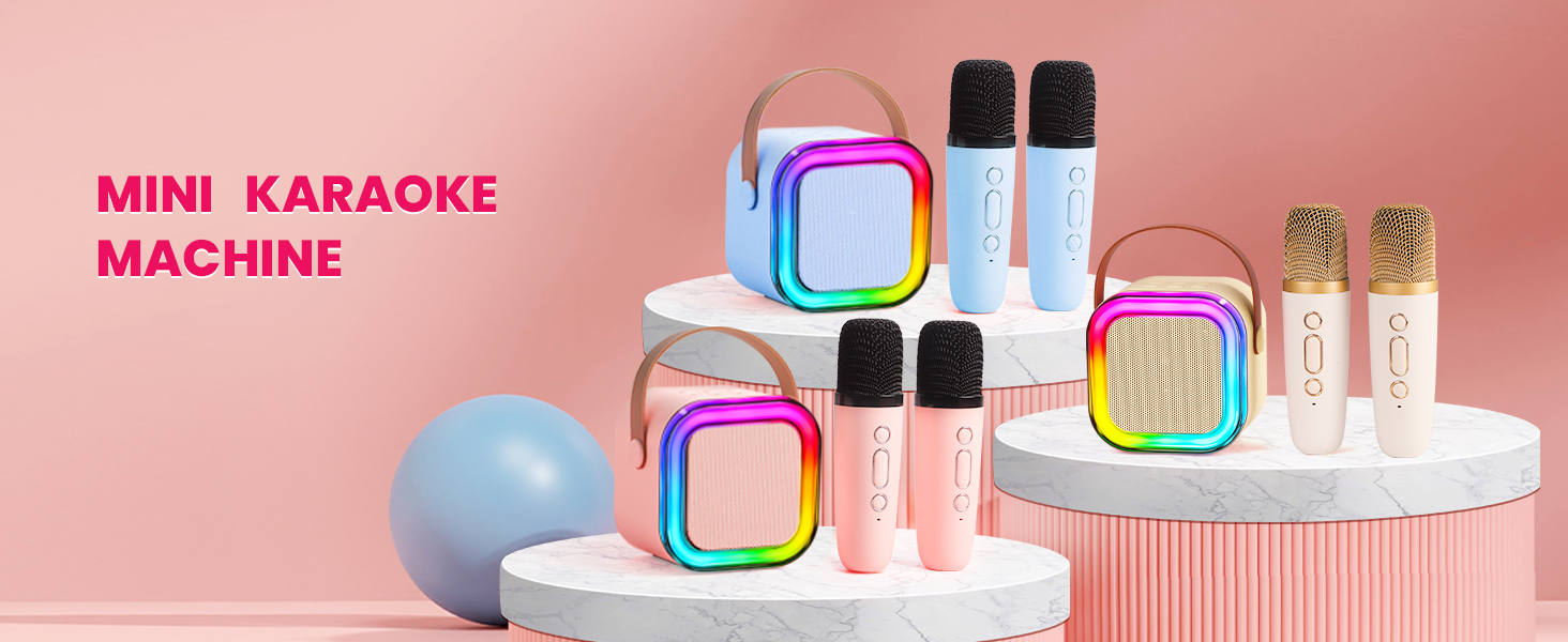 Kids Karaoke Machine,Karaoke Toys with Colorful Lights for