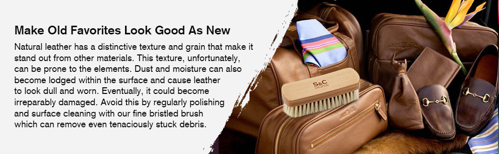 leather boot brush for shoes bag purse wallet gloves belt car seats jackets cases
