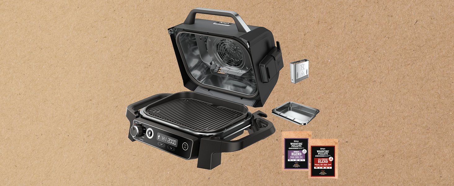 Ninja OG701 Woodfire Outdoor Grill, 7in1 Master Grill