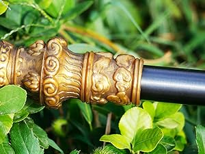 LuGlory 67-Inch Handcrafted Retractable Metal Wu Staff Kong...