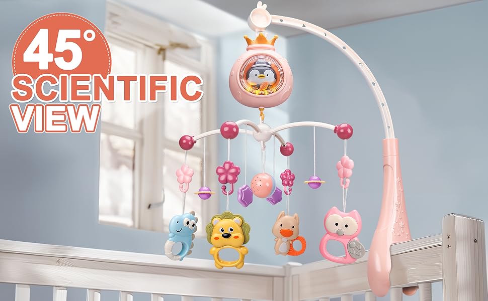 ドローイング『Baby Mobile』 Amazon.com : Baby Mobile Rotary Music Box Imitation Wood