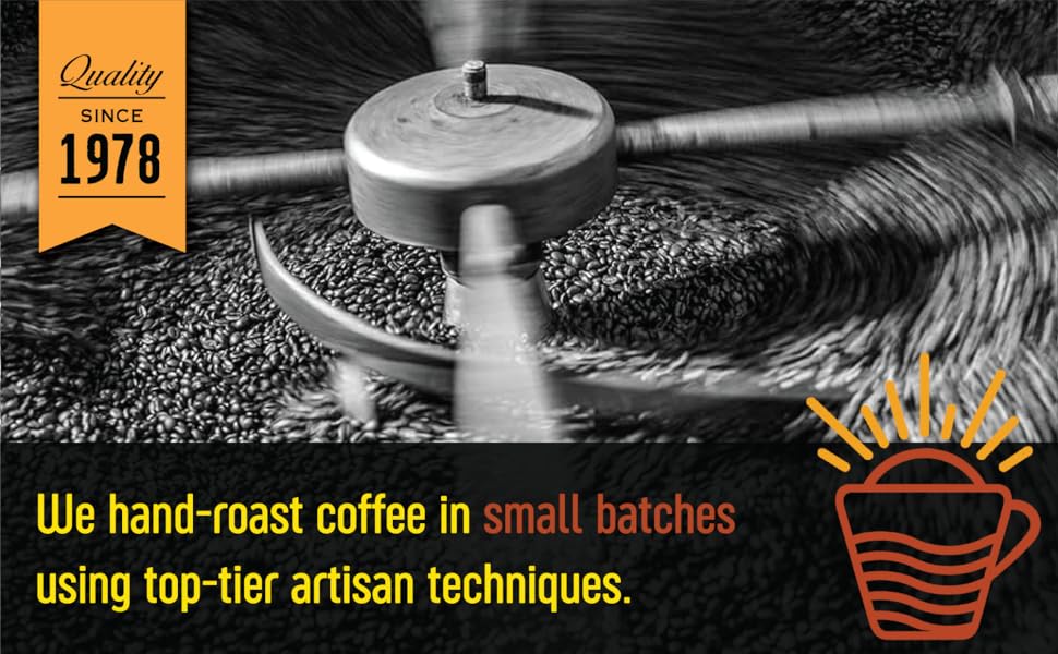 We hand-roast coffee in small batches using top-tier artisan techniques.