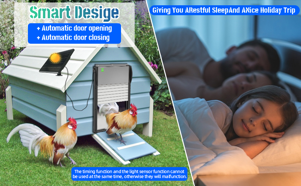 Automatic Chicken Coop Door Solar Poweredwith Timer