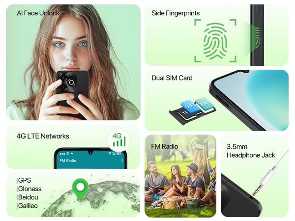 Amazon.com: UMIDIGI G9x Unlocked Phones,Android 14 Go Unlock