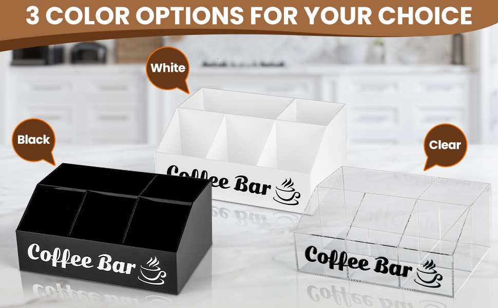 OHOBOX Coffee Station Organizer, Acrylic Coffee Bar