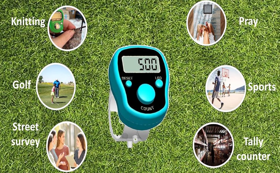 XCBUQA Clicker Counter, 5 pcs Finger Counter Tally Counter