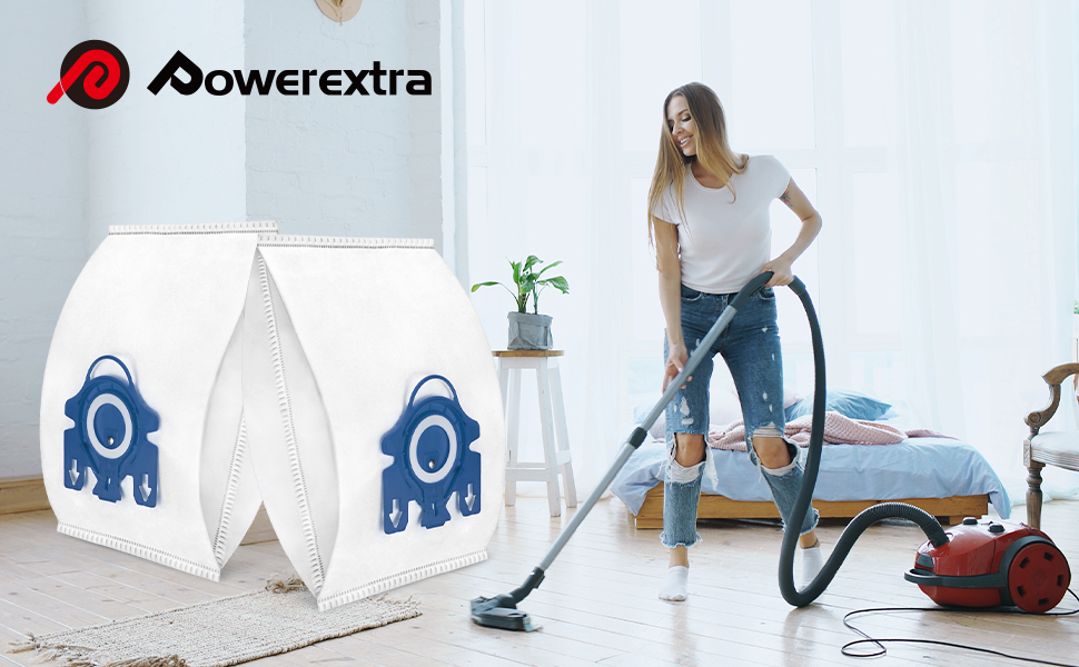 Powerextra 15Pcs GN Vacuum Bags, GN AirClean 3D Efficiency Dust Bags