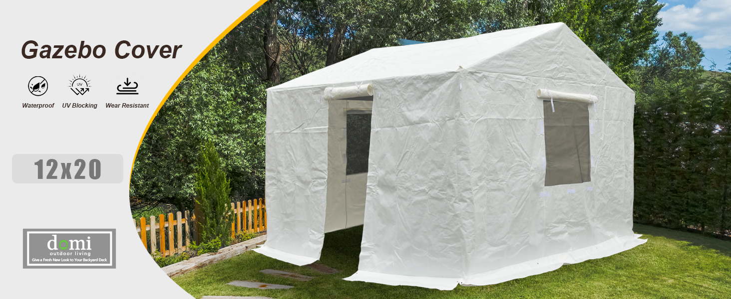 Domi 12' x 20' Universal Winter Gazebo Cover for Hardtop