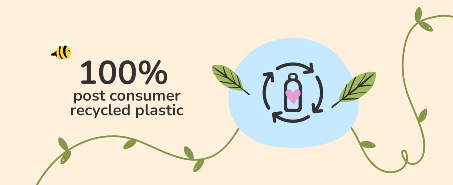 100% post consumer recycled plastic