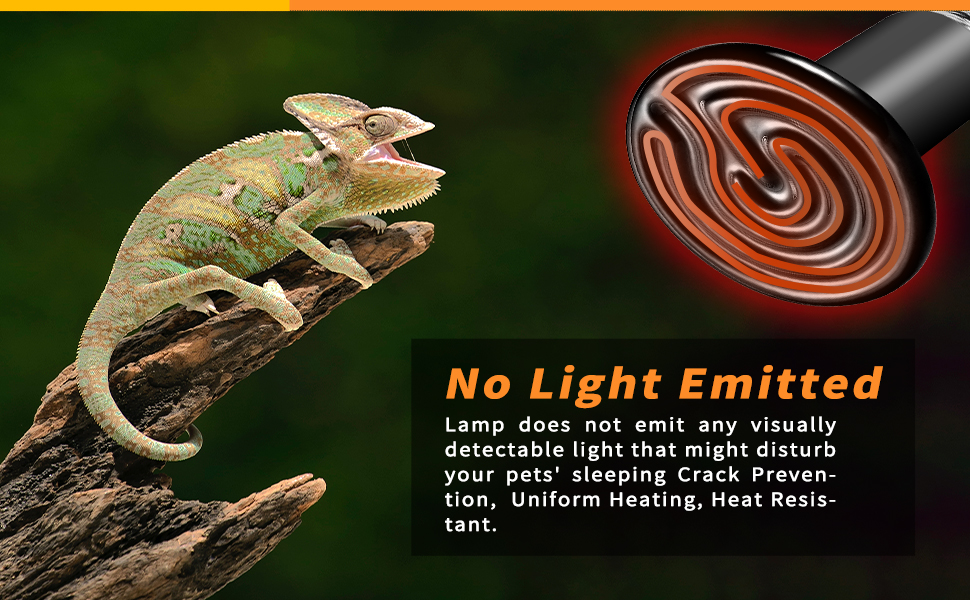 Mumoo Bear 100W Terrarium Reptile Heat Bulb,Ceramic Heat Emitter, No