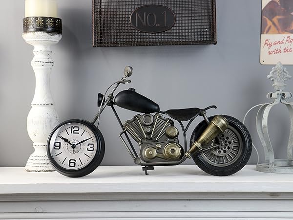 Amazon.com: Vintage Desk Clock Tabletop Clock Motorcycle Gifts for Amazon.com: Vintage Desk Clock Tabletop Clock Motorcycle Gifts for