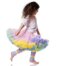 little girl in sherbet striped legruffles