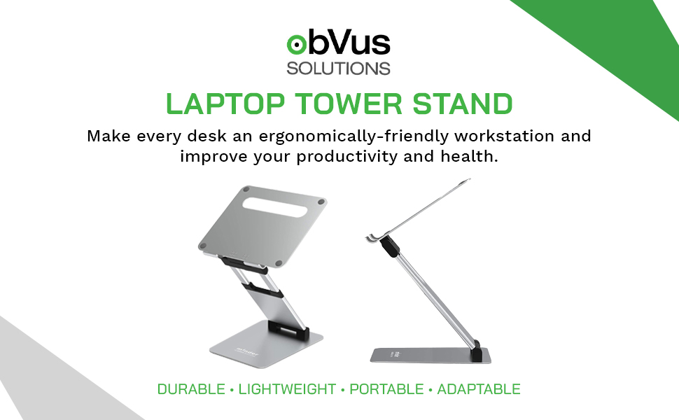 obVus Solutions Adjustable Laptop Tower Stand Multiple