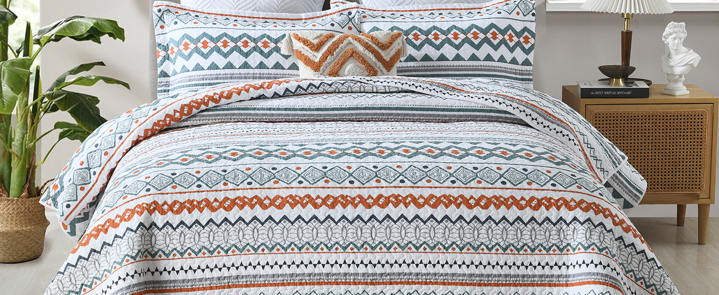 PERHOM Quilt King Size 100 Cotton Farmhouse Rustic King