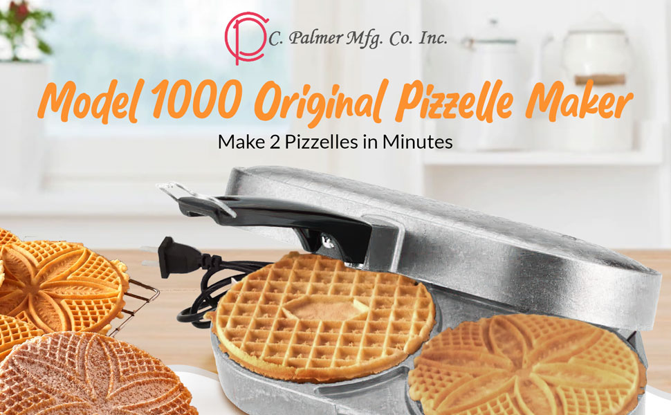 C. Palmer Pizzelle Iron Model 1000, 800 Watts Pizelle Maker