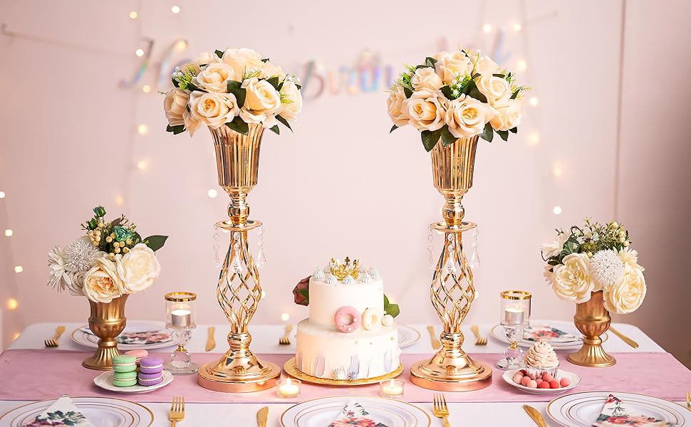 flower stands wedding