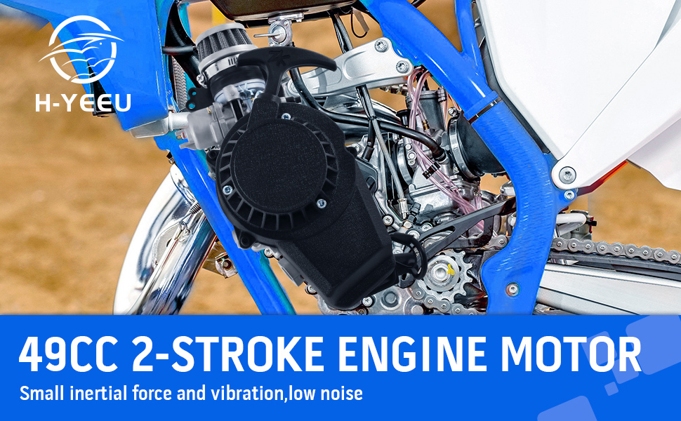 HYEEU 49cc 50cc 2Stroke Engine Dirt Bike Cross Pocket Bike Dirt Bike